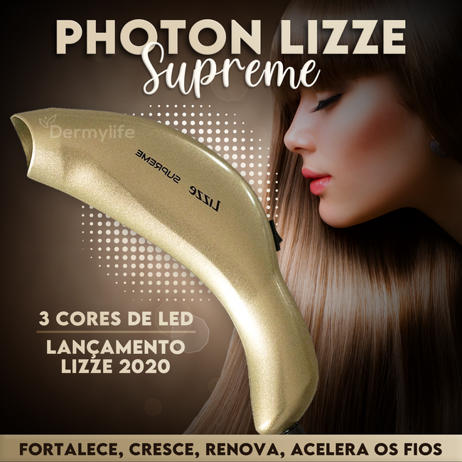 Photon Lizze Supreme - Lancamento Lizze 2020 -  (3 cores de led) - Fortalece, Cresce, Renova, Trata e Acelera